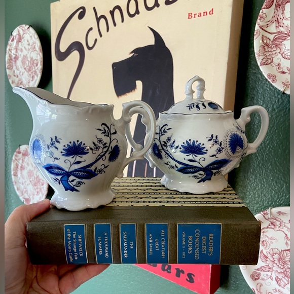 Other - Blue and White Sone China Creamer and Sugar Set- Made in Japan, Blue Onion